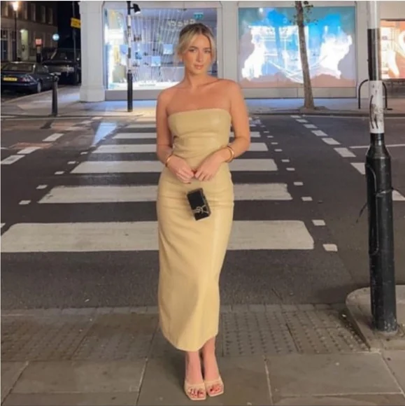 ZARA * BLOGGERS FAV FAUX LEATHER DRESS - Picture 9 of 13